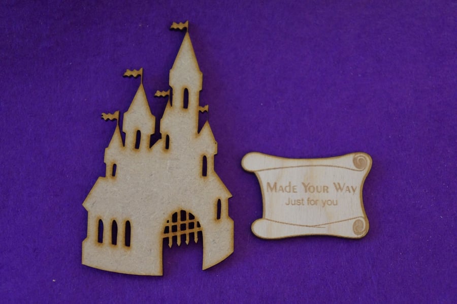 MDF Fairytale Castle A 10cm - Laser cut wooden shape 