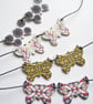 Ottoman Inspired Flower Pattern Double Butterfly Ceramic Pendant Necklace - Image 5