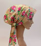 Nurse hair coverage, surgical cap, cotton head wear, lined scrub cap