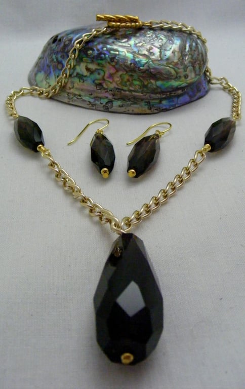 Smokey Quartz Gemstone Jewellery Set