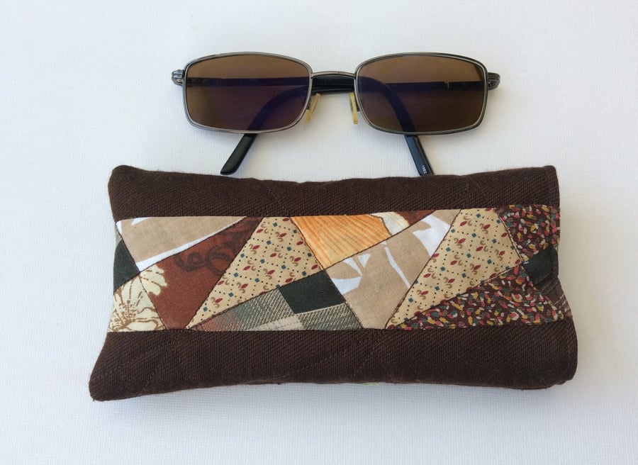 Glasses Case, sunglasses case, brown