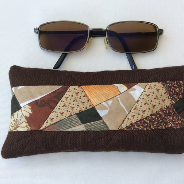 Glasses Case, sunglasses case, brown