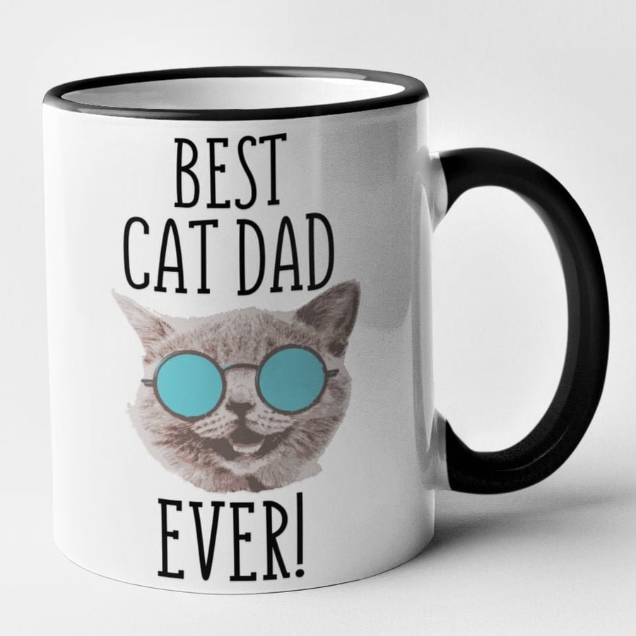 Best Cat Dad Ever Mug - Father Cat Owner Present Cat Dad Funny Hilarious 