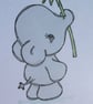 Elephant Holding A Rose Blank Card - Image 9