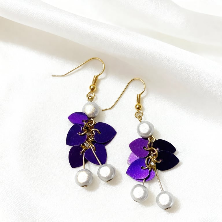 Silver Angel Dangle Earrings 