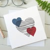 Scandi Love Hearts Valentines Card