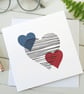 Scandi Love Hearts Card - Image 1