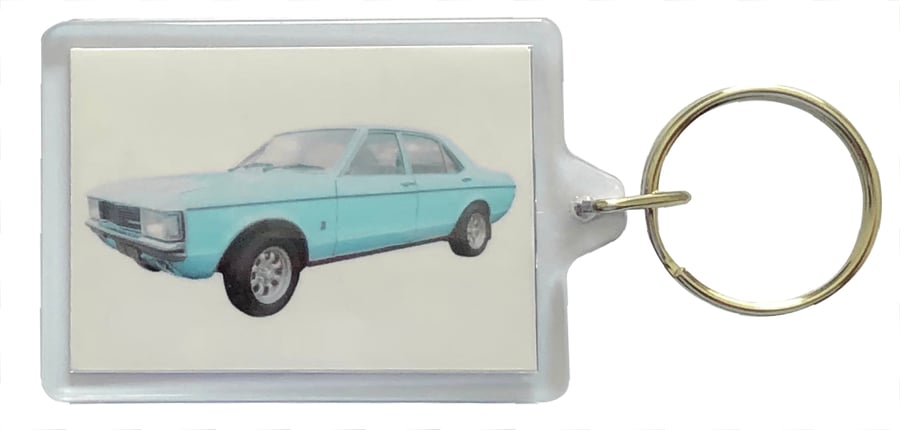 Ford Granada 3.0l Mk1 1975 - Keyring either 50x35mm or 70x45mm Insert