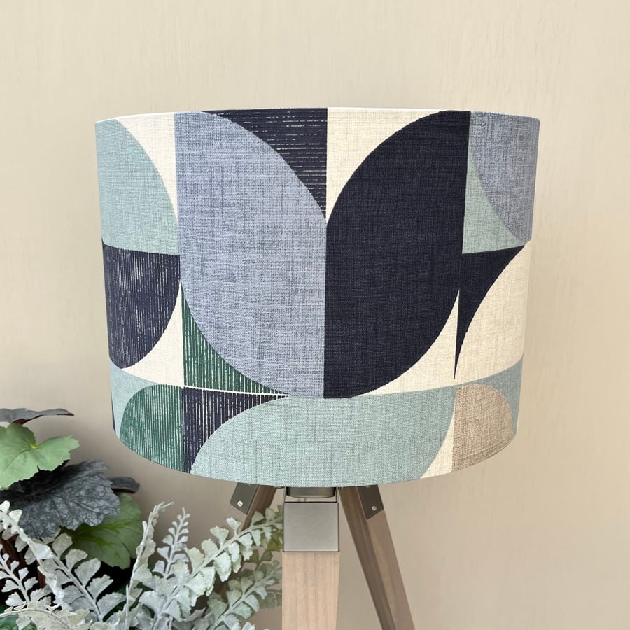 Reno - Mineral Blue - Patterned Lampshades