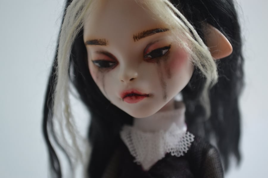 Grief - OOAK custom doll repaint inspired by the Banshee - MADE TO ORDER