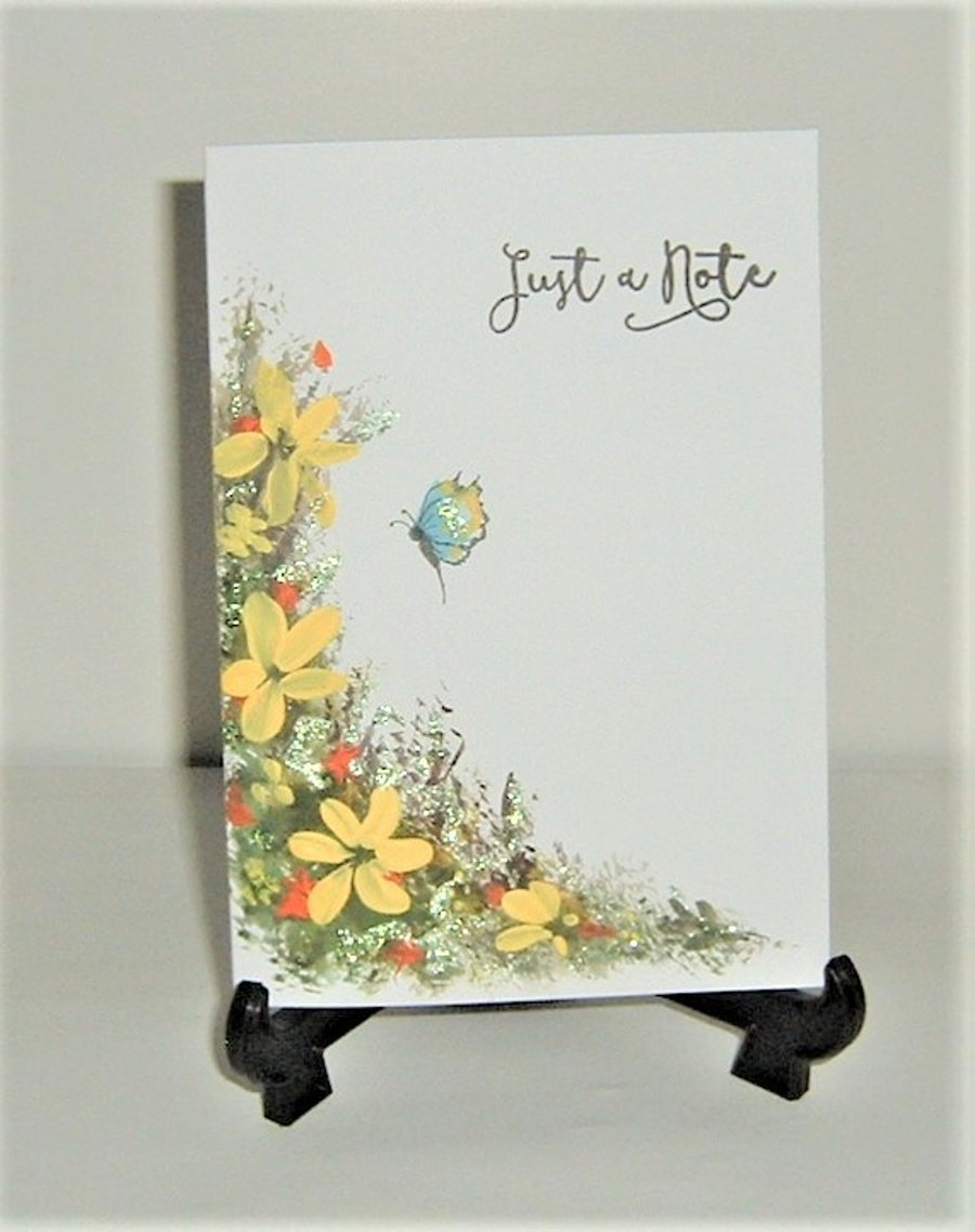 original art hand painted greetings note card ( ref F 323)