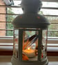 SALE ITEM! Tea-light lantern with decorated glass panels - Image 4