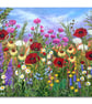 Large Original Floral Painting "Wildflower Paradise" 20" x 16" box canvas