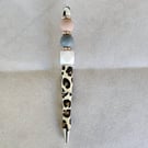 "Natural Balance" Animal Print Focal Bead Pen - Celebrating Neurodiversity