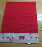 Straight and circular knitting needle case with red sheep, knitting needle pouch - Image 5