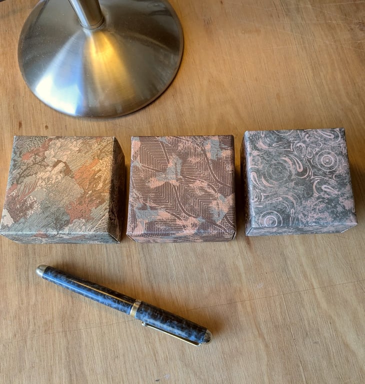  Perfect Allusion Set A - A set of three handmade, raised lid, gift boxes