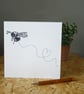 Bumble Bee Greetings Card - mothers day, bee lover, gardener card - Image 4