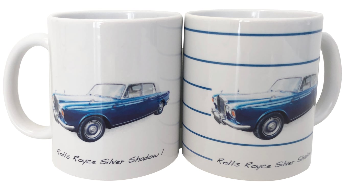 Rolls Royce Silver Shadow I 1967- 11oz Ceramic Mug - Plain or Line Design
