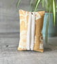 Ochre Linen Cotton  Fabric Tissue Holder 