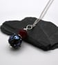 red and silver spot glass pendant necklace - Image 2