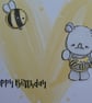 Birthday Card - Rhino and Bees with Yellow Hearts - Image 8