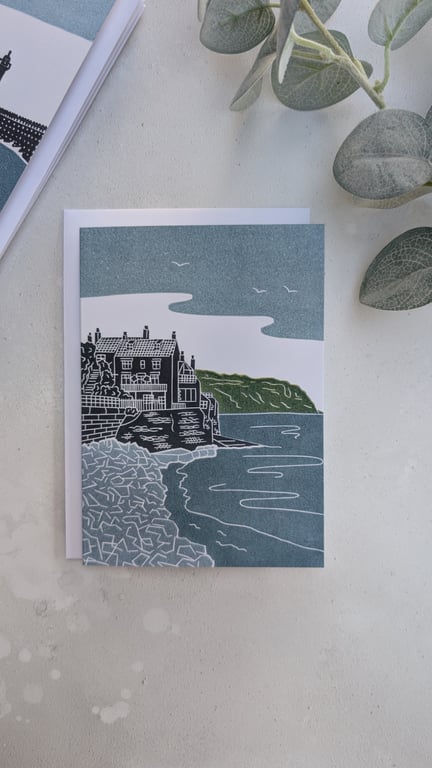 Robin Hood's Bay Greetings Card, Yorkshire Coast Note Card