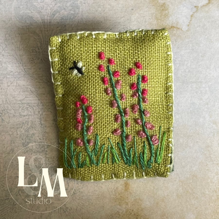 Flowers and Butterfly Brooch