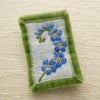 Forget-me-not - hand stitched brooch