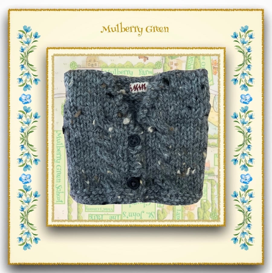 Grey Tweed Cable Waistcoat