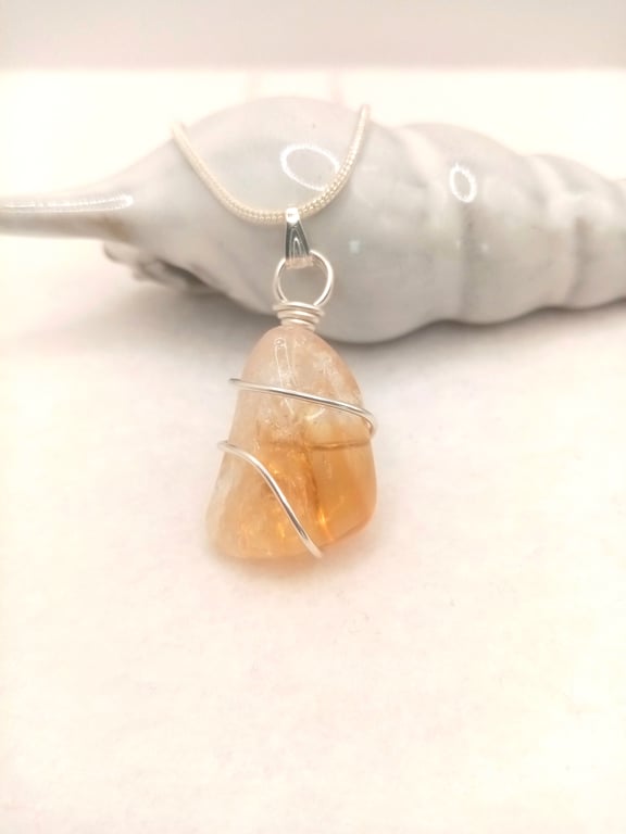 Citrine Tumble Stone Necklace