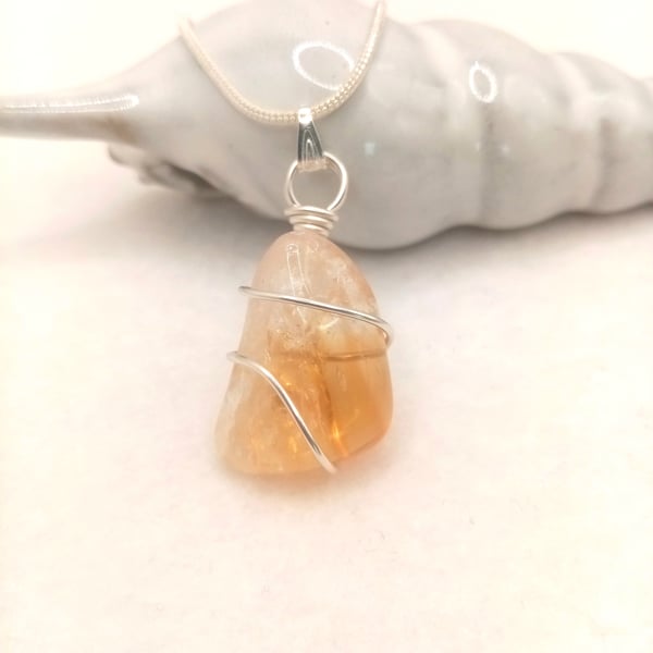 Citrine Tumble Stone Necklace