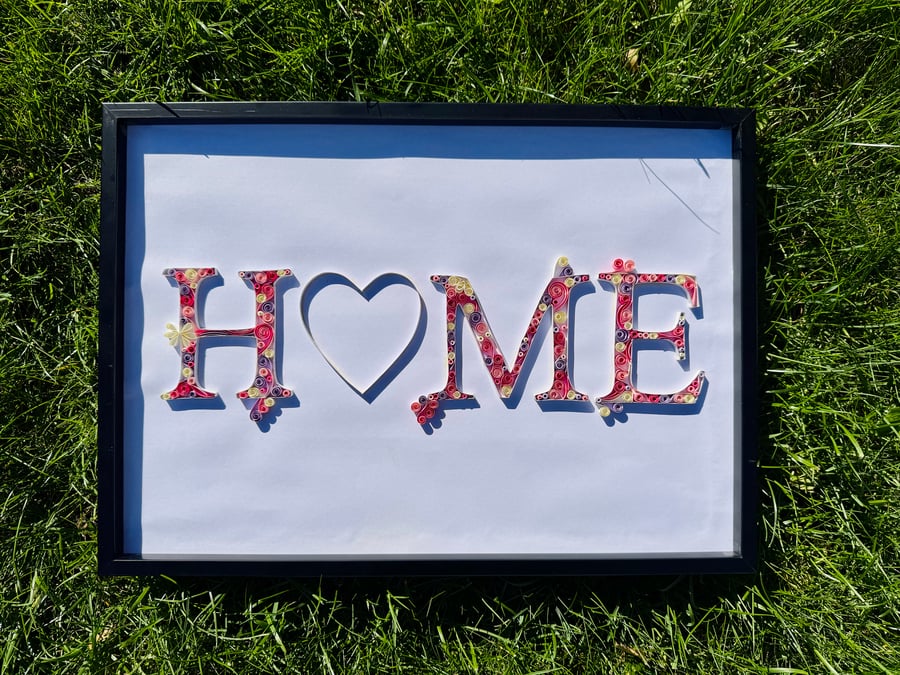 Handmade Quilling Typography Wall Art