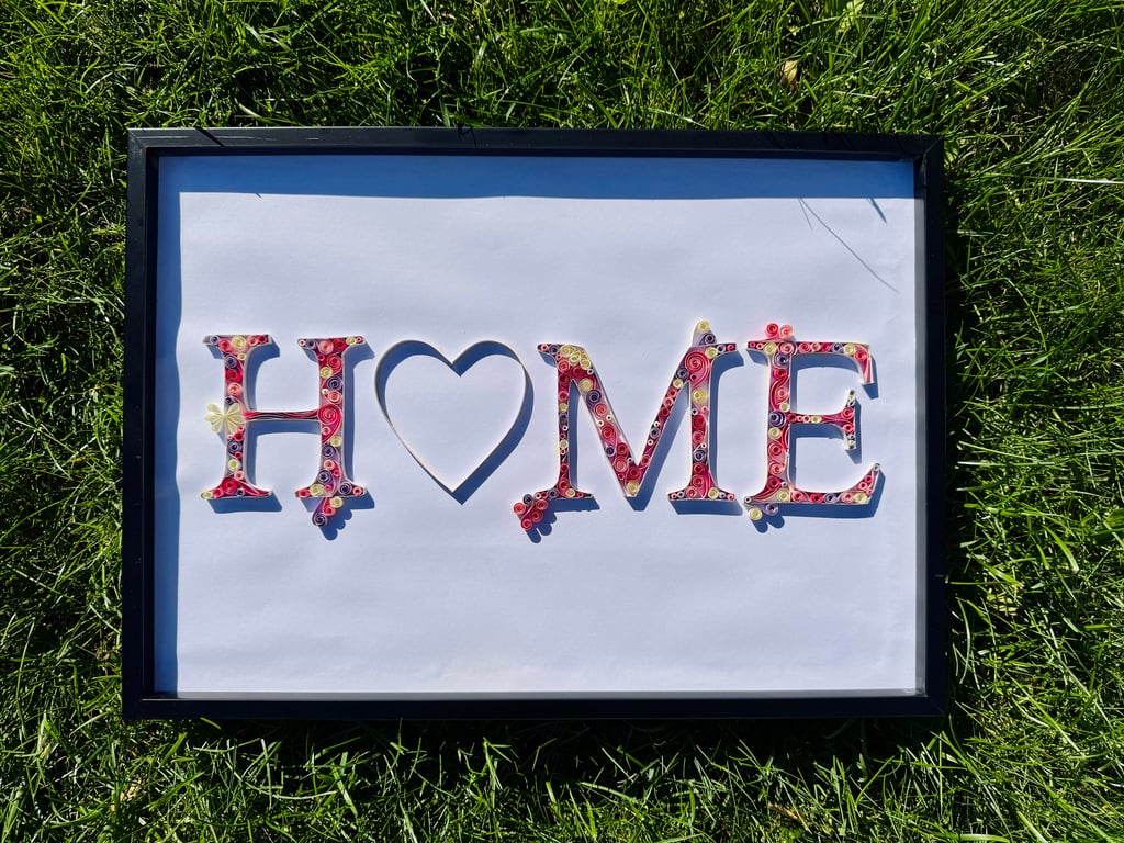 Handmade Quilling Typography Wall Art