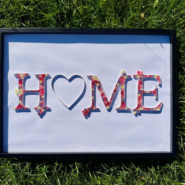 Handmade Quilling Typography Wall Art