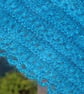 Pretty triangular lace shawl in vintage Kingfisher Blue mohair - design A516 - Image 6