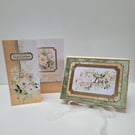 Handmade Wedding Card & Matching Keepsake Box – Romantic Floral Wedding Gift Set