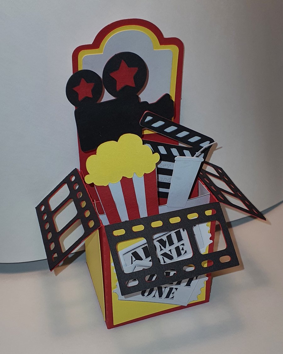 cinema birthday box card - can be personalised