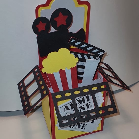 cinema birthday box card - can be personalised