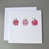 Three Red Apples Blank Card or Teachers Card