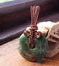 Moss Agate Wire Wrapped Reversible Pendant - Image 2