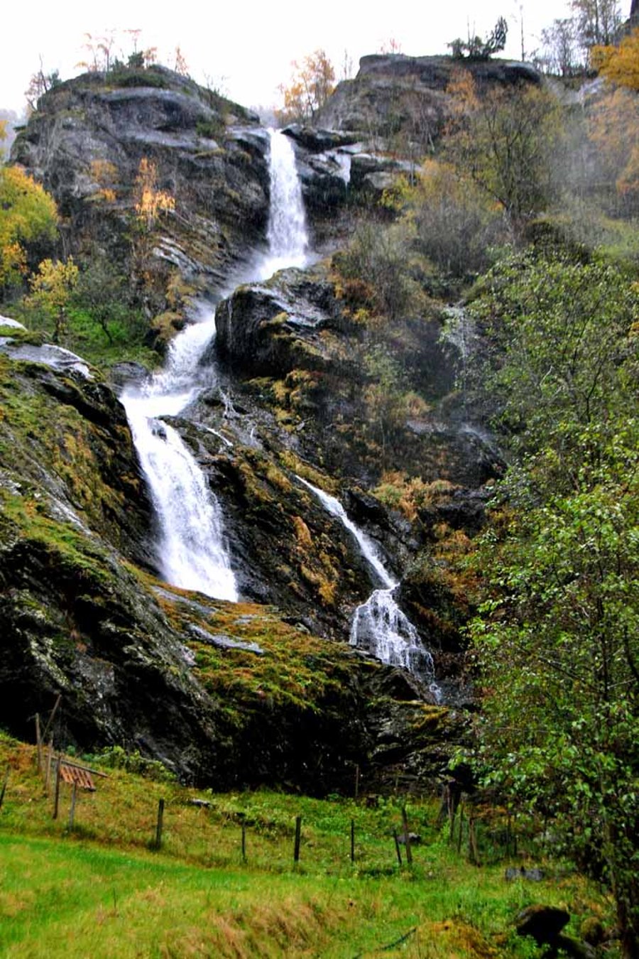 Waterfall Flamsdalen Valley Flam Norway Photograph Print
