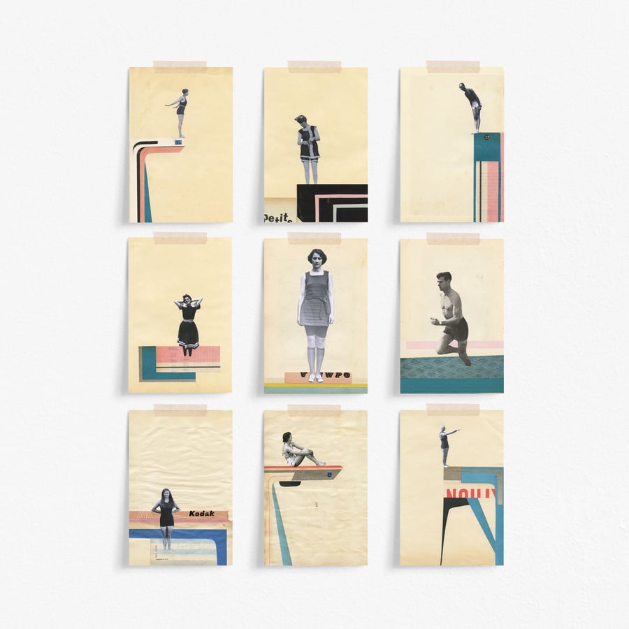 Swimming Postcard Pack of Nine - Swim