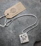 Handmade Ceramic Cow Parsley and swallows pendant - Image 2