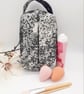 Boxed makeup bag in black and silver with handle.  - Image 4