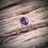 Sterling silver ring with amethyst