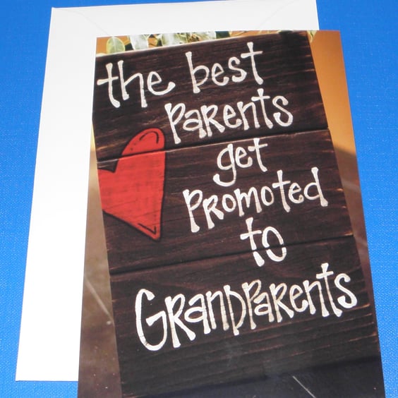 The Best Parents Get Promoted New Grandparents Card
