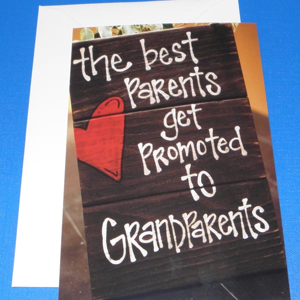The Best Parents Get Promoted New Grandparents Card