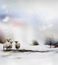 Three Sheep, Original Watercolour Painting.