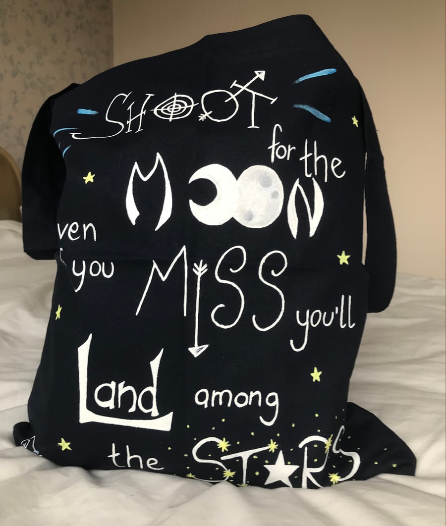 TOTE BAG - SHOOT FOR THE MOON - POSITIVE THINKING TOTE