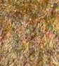 Hand dyed Helmbold mohair fur fabric "Autumnal" on 25mm Oatmeal